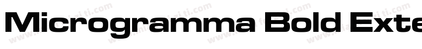 Microgramma Bold Extended字体转换